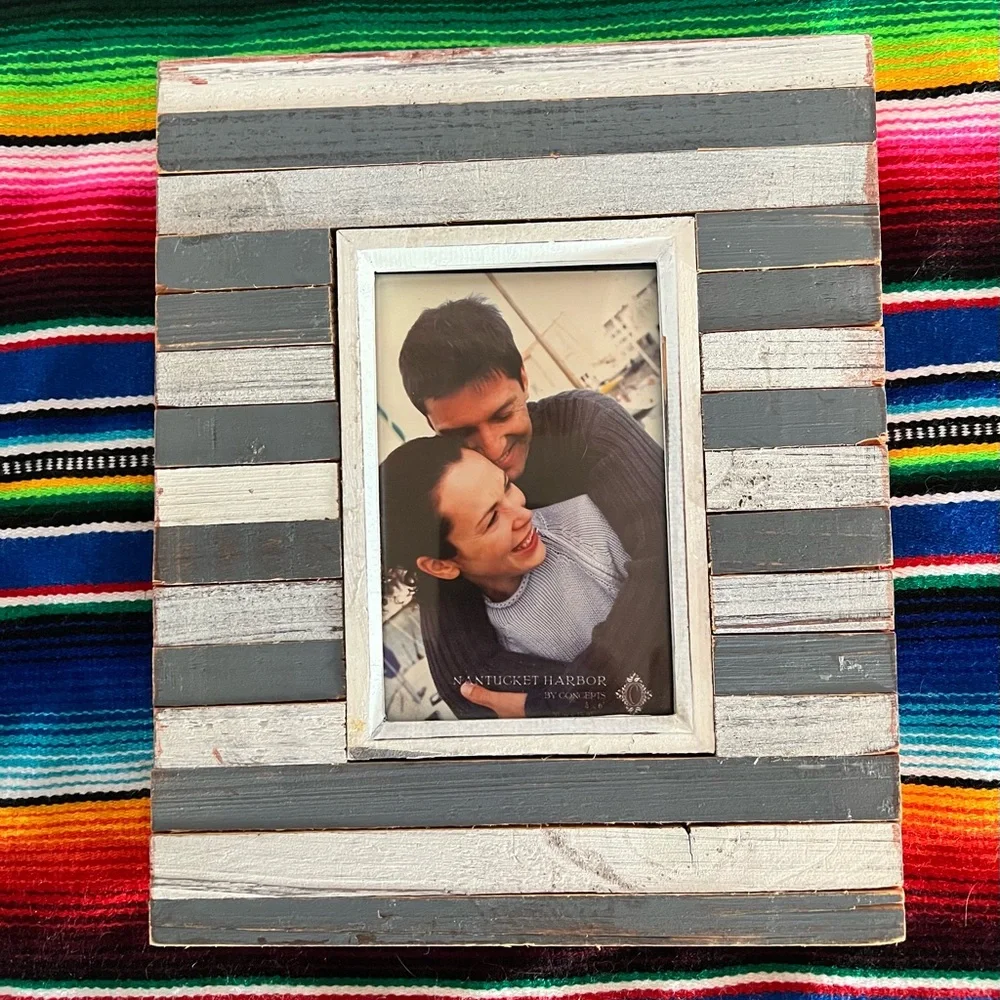 Nantucket Harbor Blue Striped 4”X 6” Photo Frame
